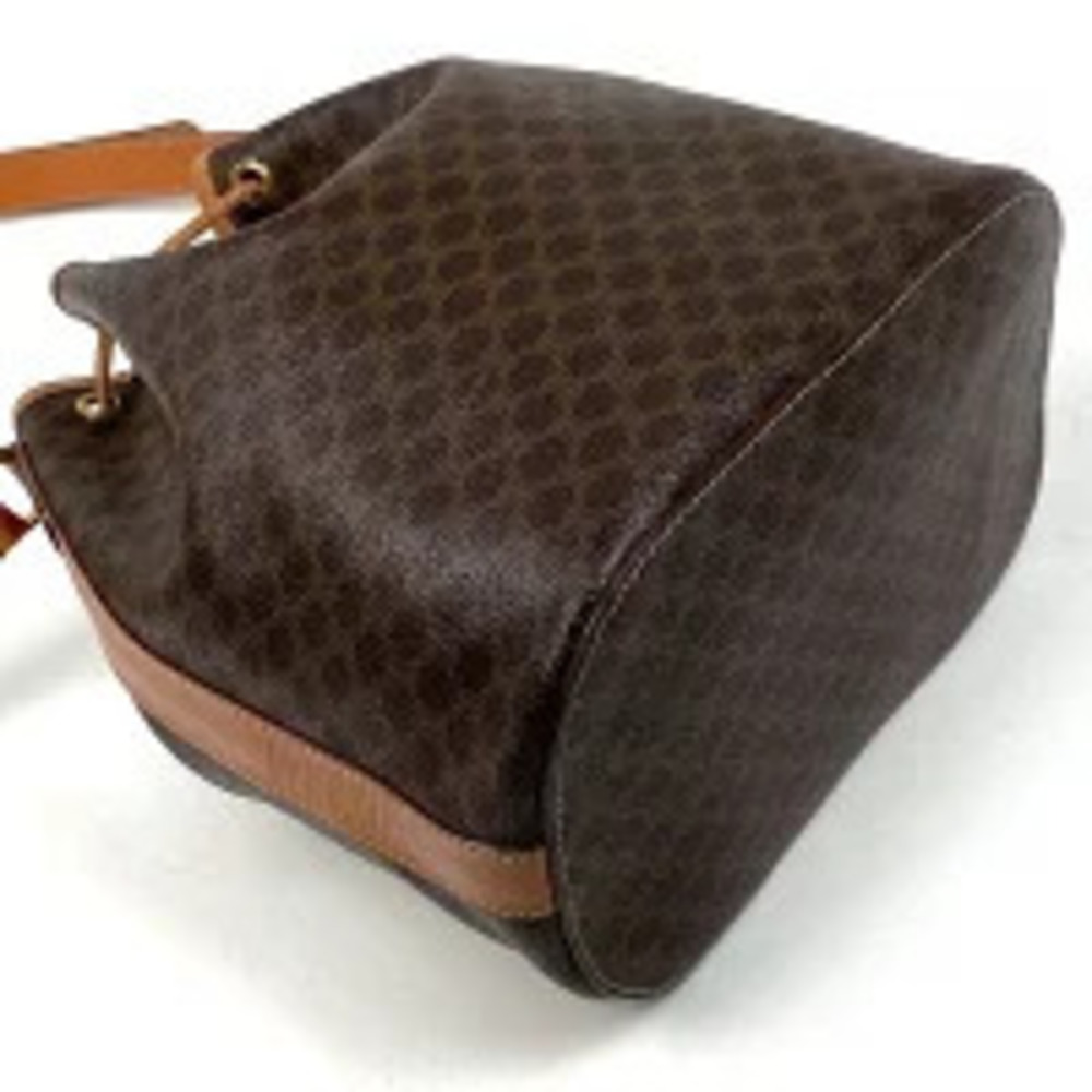 Celine brown Macadam shoulder bag canvas